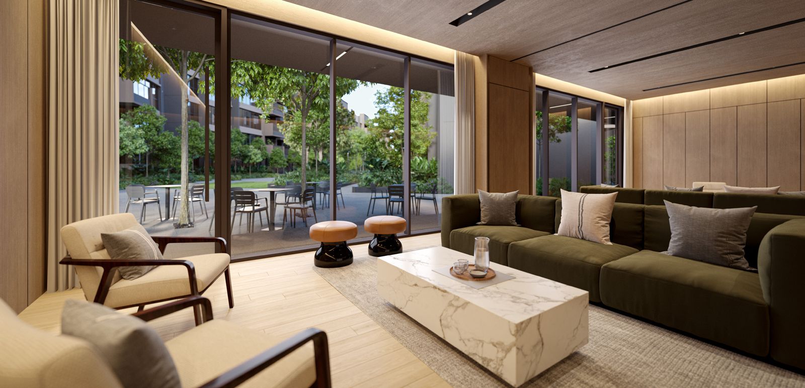 Clubhouse lounge at Faber Residence