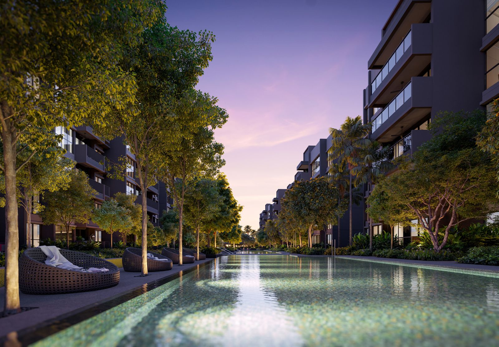 Water court at Faber Residence